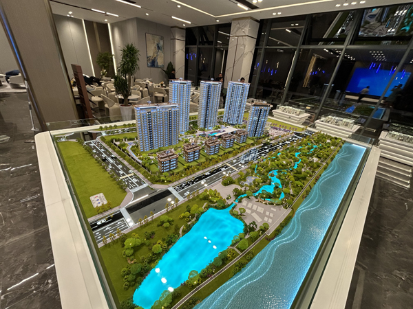 成都地產沙盤模型制作，濱江1號沙盤模型展示